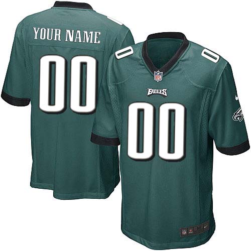 Nike Philadelphia Eagles Customized Midnight Green Stitched Youth NFL Jersey